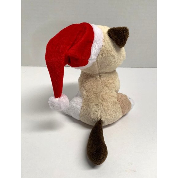 Grumpy Cat Plush Stuffed Animal Doll Toy Santa Hat 7 in Tall - Picture 3 of 6